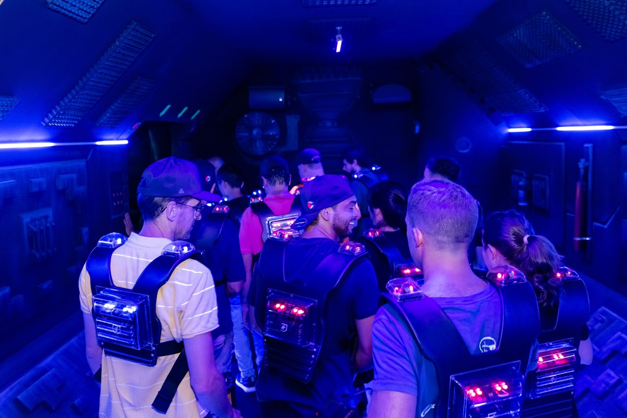 Escena de l'esdeveniment Fluendo Karting Team Building a Barcelona — producció Bacus Events