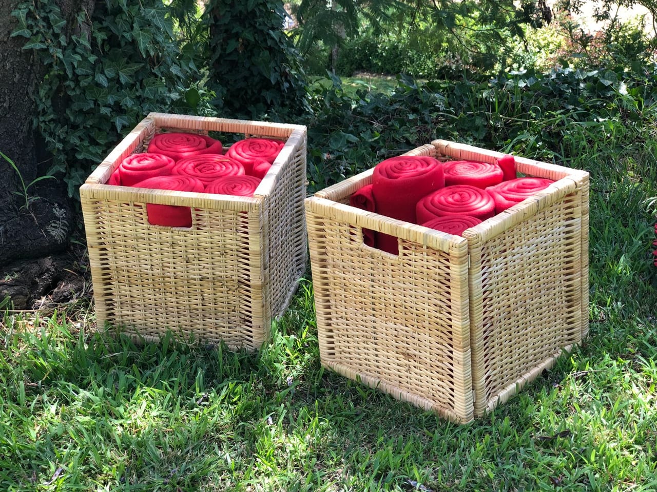 Detall de muntatge de la Louis Vuitton Summer Party — producció Bacus Events