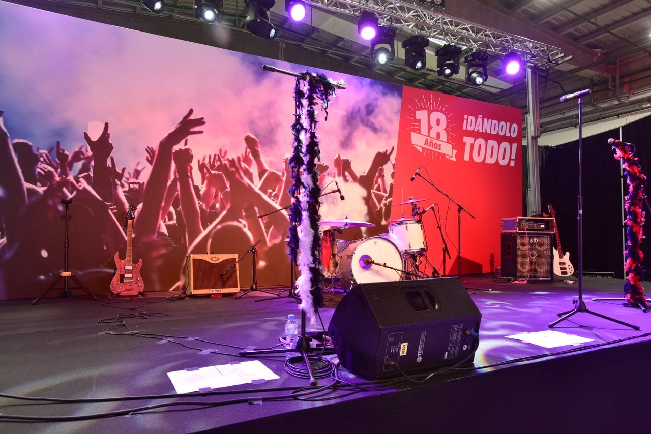 Escena de l'esdeveniment MediaMarkt Todos Queremos Todo a Barcelona — producció Bacus Events