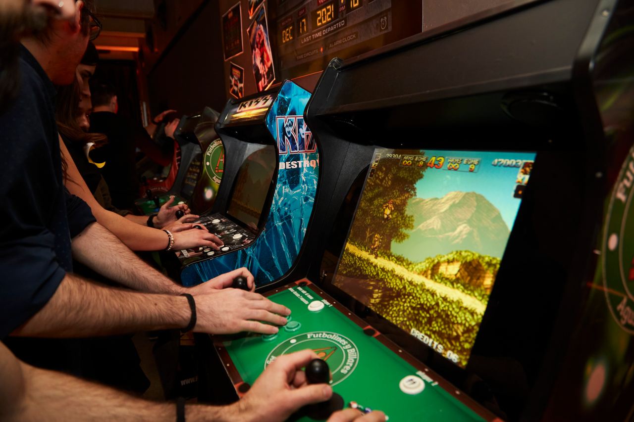 Escena del evento Novarama Back to the Future en Barcelona — producción Bacus Events