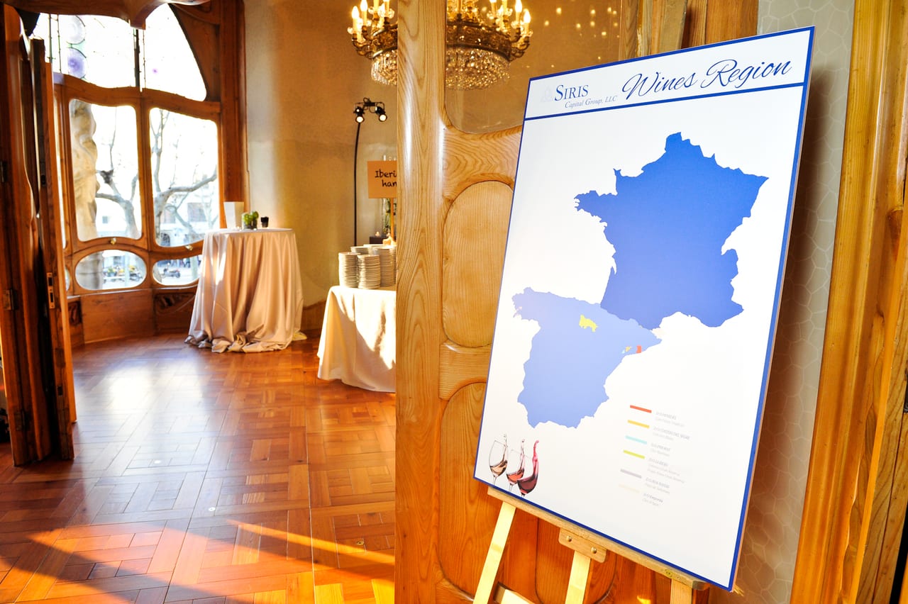 Escena de l'esdeveniment Siris Capital · Wine Tasting Casa Batlló a Barcelona — producció Bacus Events