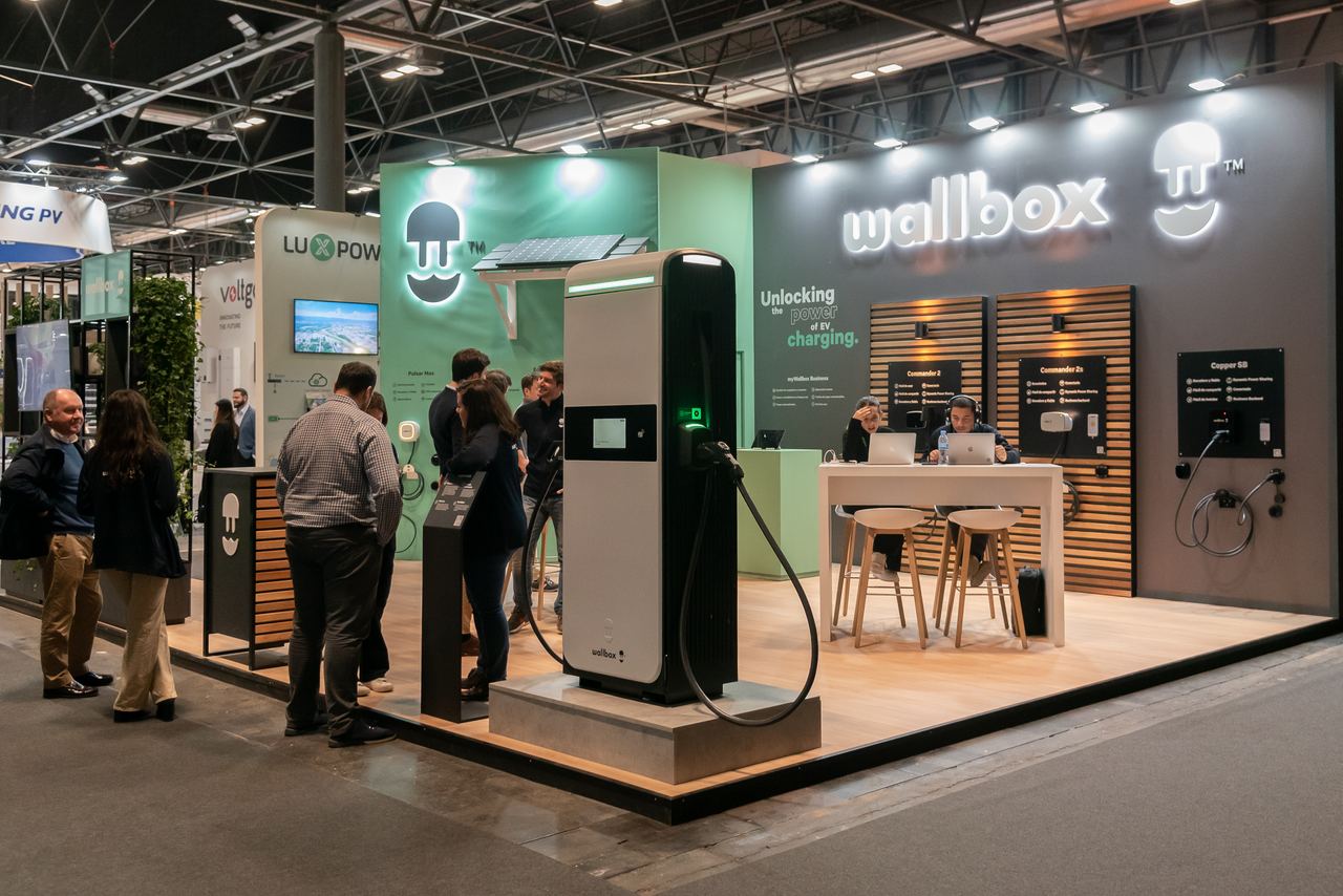 Escena de l'esdeveniment Wallbox Stand Genera a Madrid — producció Bacus Events